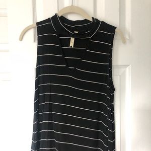 Black Striped Tank Top